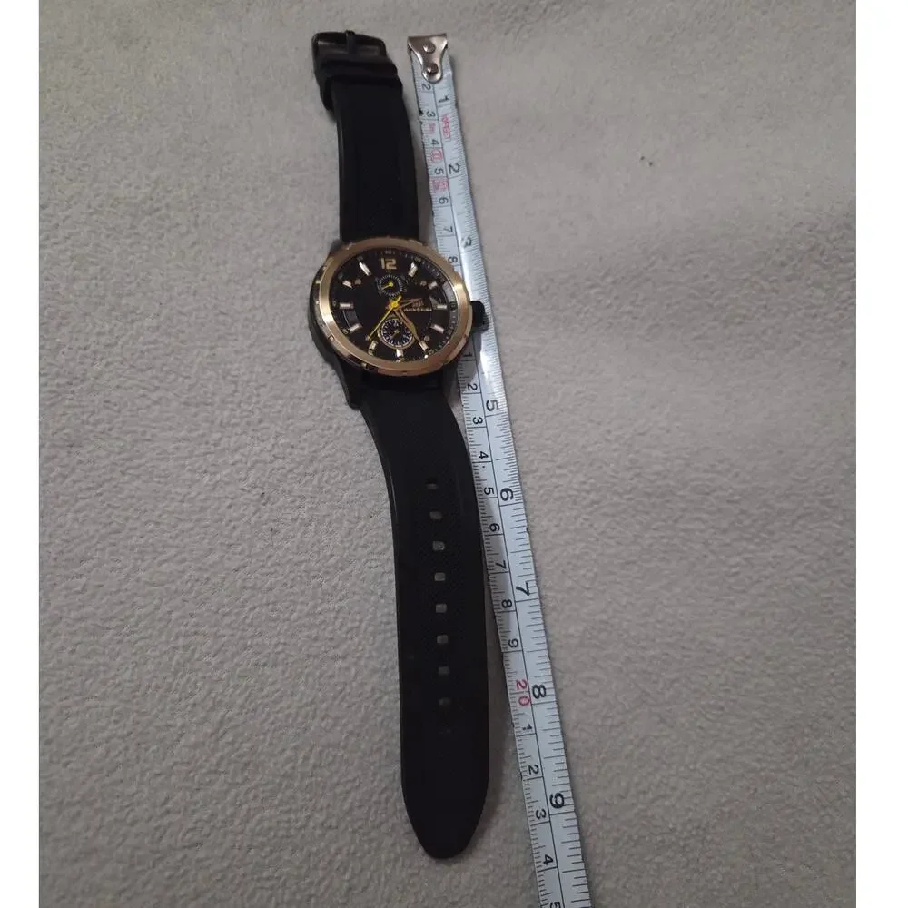 Buech & Boilat Black Gold WATCH 14183 Timer Rubber 5 ATM Water Resistant